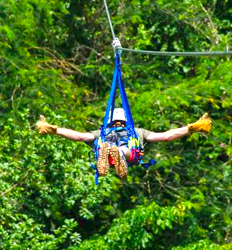 Excursión de Tirolesa Nativo Adventures en Puerto Viejo